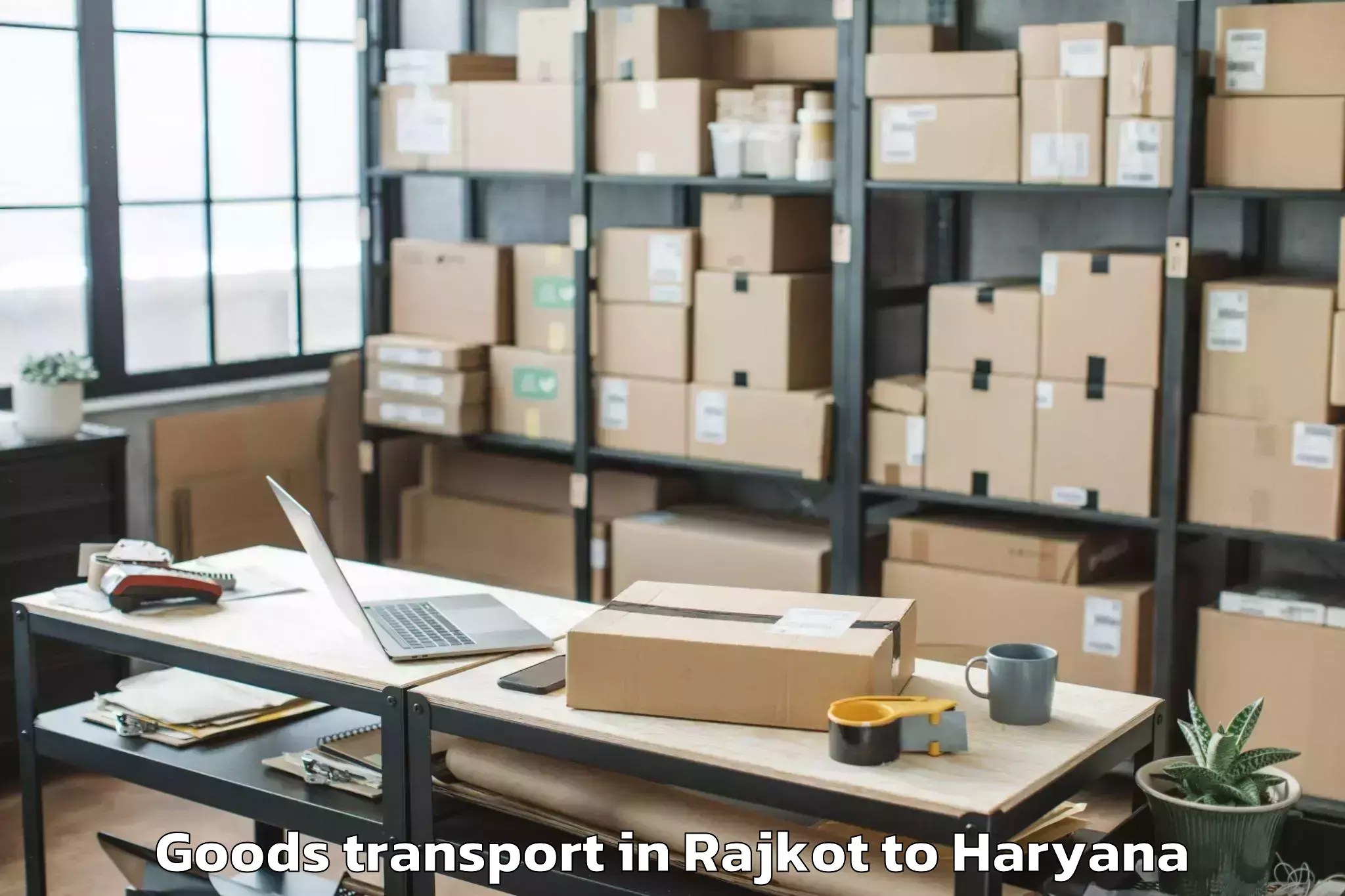 Top Rajkot to Mgf Metropolitan Mall Gurgaon Goods Transport Available